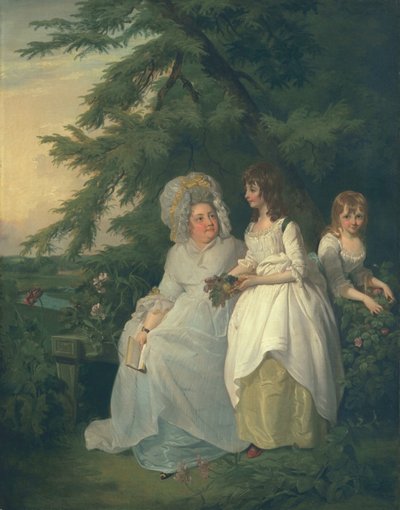 Mary Margaret Wood and two of her daughters, 1787 by Francis Wheatley